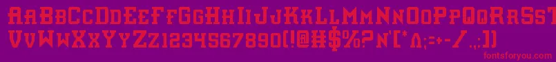 Шрифт Interceptorc – красные шрифты на фиолетовом фоне