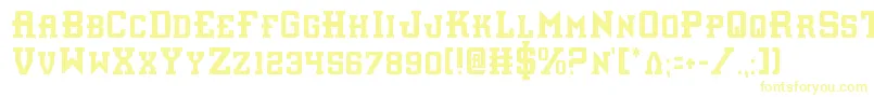 Interceptorc-Schriftart – Gelbe Schriften