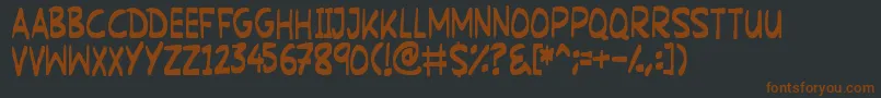 MartianSignpost Font – Brown Fonts on Black Background