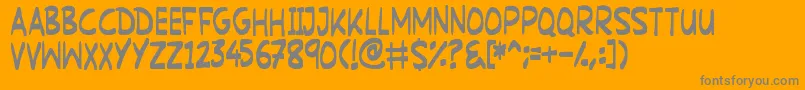 MartianSignpost Font – Gray Fonts on Orange Background
