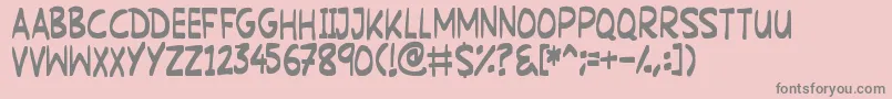 MartianSignpost-fontti – harmaat kirjasimet vaaleanpunaisella taustalla