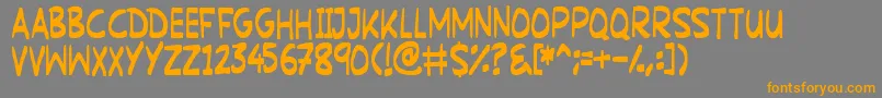 MartianSignpost Font – Orange Fonts on Gray Background