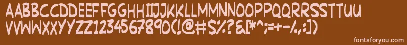 MartianSignpost Font – Pink Fonts on Brown Background