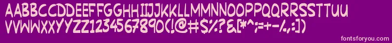 MartianSignpost Font – Pink Fonts on Purple Background