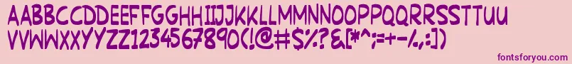 MartianSignpost Font – Purple Fonts on Pink Background
