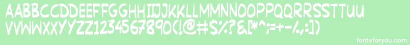 MartianSignpost Font – White Fonts on Green Background