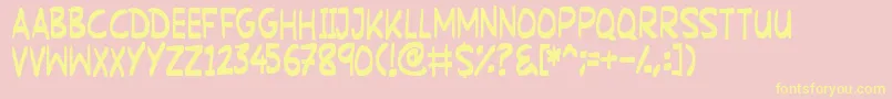 MartianSignpost Font – Yellow Fonts on Pink Background