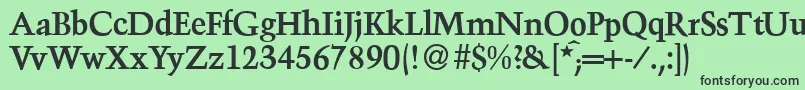 フォントTroubadourBold – 緑の背景に黒い文字