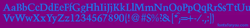 TroubadourBold Font – Blue Fonts on Purple Background