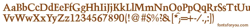 TroubadourBold Font – Brown Fonts on White Background