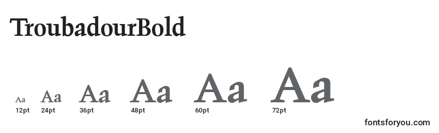TroubadourBold Font Sizes
