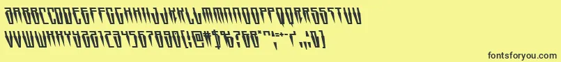 Swordtoothleft Font – Black Fonts on Yellow Background