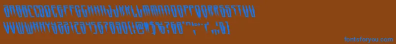 Swordtoothleft Font – Blue Fonts on Brown Background