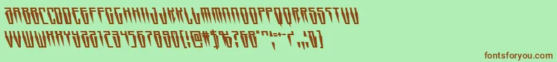 Swordtoothleft Font – Brown Fonts on Green Background