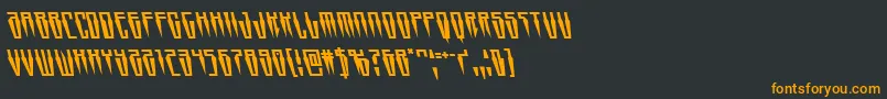 Swordtoothleft Font – Orange Fonts on Black Background