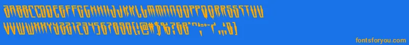 Swordtoothleft Font – Orange Fonts on Blue Background