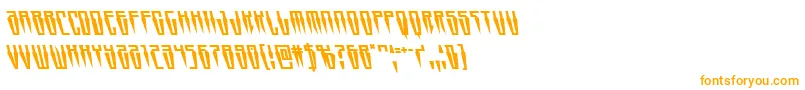 Swordtoothleft-Schriftart – Orangefarbene Schriften auf weißem Hintergrund