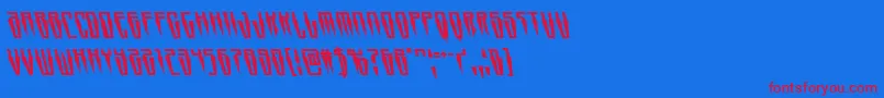 Swordtoothleft Font – Red Fonts on Blue Background