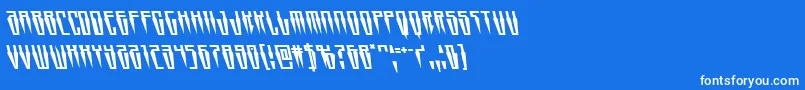 フォントSwordtoothleft – 青い背景に白い文字