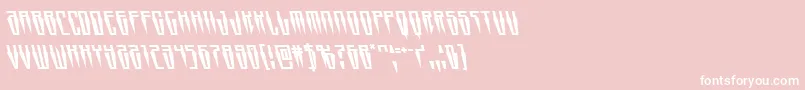 Swordtoothleft-Schriftart – Weiße Schriften auf rosa Hintergrund