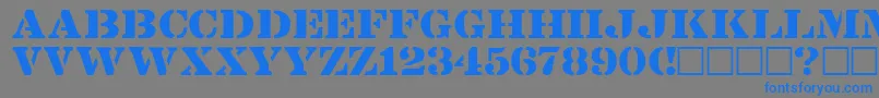 フォントLintsecRegular – 灰色の背景に青い文字