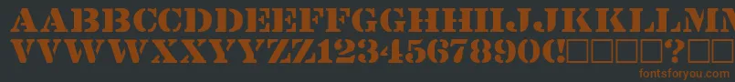 LintsecRegular-fontti – ruskeat fontit mustalla taustalla
