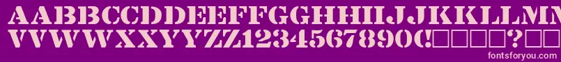 LintsecRegular Font – Pink Fonts on Purple Background