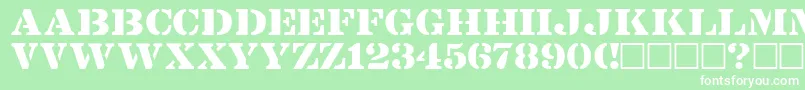 LintsecRegular Font – White Fonts on Green Background