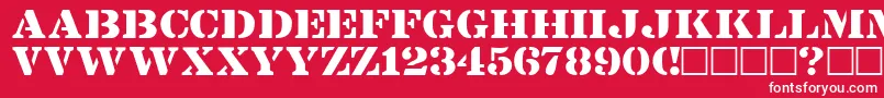 LintsecRegular Font – White Fonts on Red Background