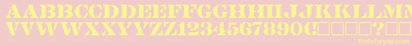 LintsecRegular Font – Yellow Fonts on Pink Background