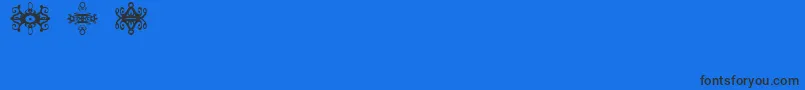 FiSample1-fontti – mustat fontit sinisellä taustalla