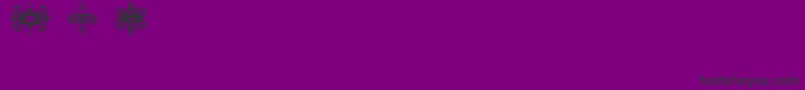 FiSample1-Schriftart – Schwarze Schriften auf violettem Hintergrund