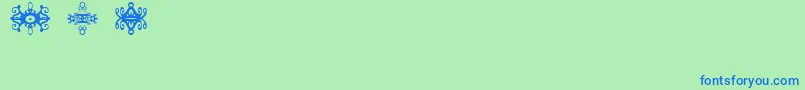 fuente FiSample1 – Fuentes Azules Sobre Fondo Verde