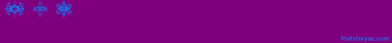 FiSample1 Font – Blue Fonts on Purple Background