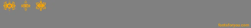 FiSample1 Font – Orange Fonts on Gray Background