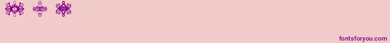 フォントFiSample1 – ピンクの背景に紫のフォント