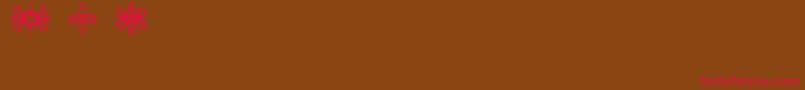 FiSample1 Font – Red Fonts on Brown Background
