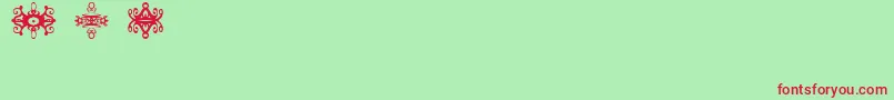 FiSample1 Font – Red Fonts on Green Background