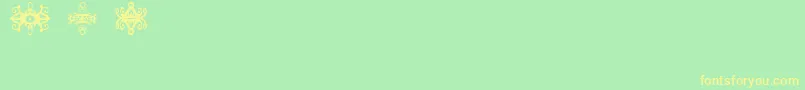 FiSample1 Font – Yellow Fonts on Green Background