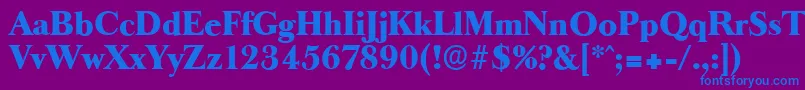 BaskeroldserialHeavyRegular Font – Blue Fonts on Purple Background