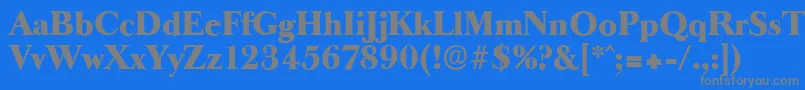BaskeroldserialHeavyRegular Font – Gray Fonts on Blue Background