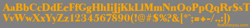BaskeroldserialHeavyRegular Font – Orange Fonts on Gray Background