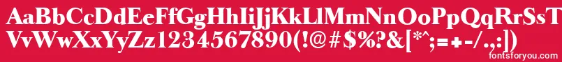 BaskeroldserialHeavyRegular Font – White Fonts on Red Background