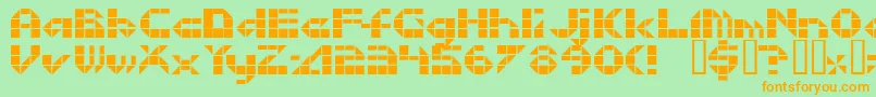 Litebrit Font – Orange Fonts on Green Background