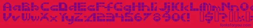 Litebrit Font – Purple Fonts on Red Background