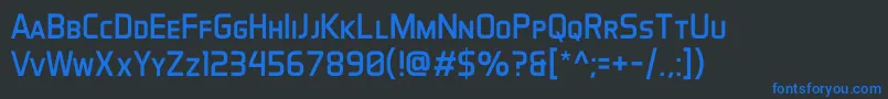 AeroMaticsDisplayRegular Font – Blue Fonts on Black Background