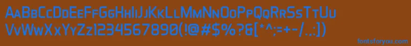 AeroMaticsDisplayRegular Font – Blue Fonts on Brown Background