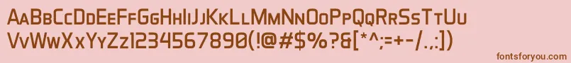 AeroMaticsDisplayRegular Font – Brown Fonts on Pink Background
