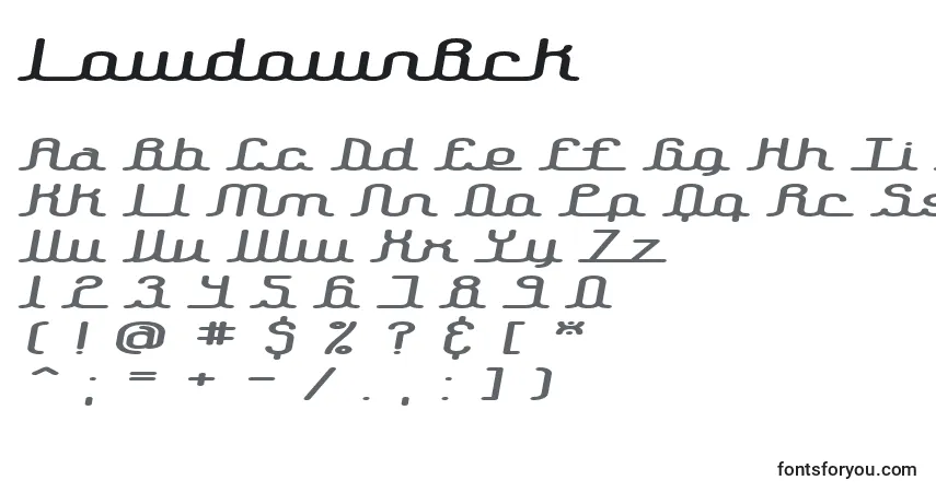 LowdownBrk-fontti – aakkoset, numerot, erikoismerkit