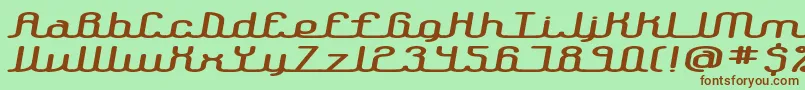 LowdownBrk Font – Brown Fonts on Green Background